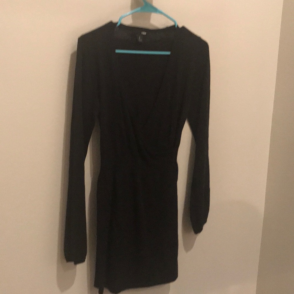 H&M Black sweater with crossover design